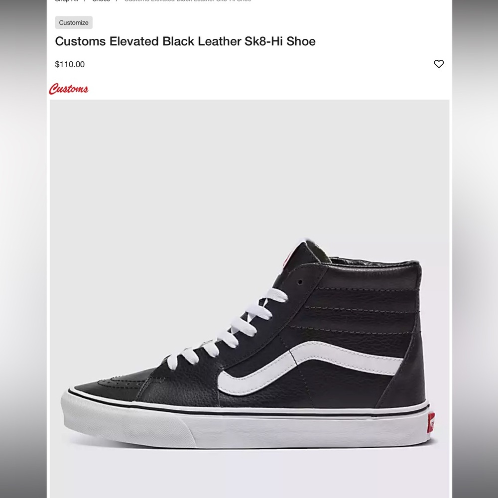 Men’s Leather high top Vans Ski8-high